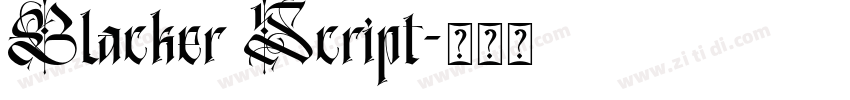 Blacker Script字体转换